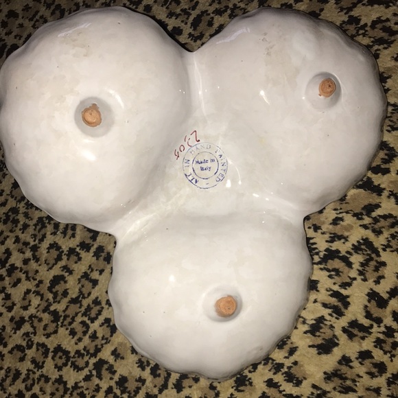 VINTAGE Italian Pottery Ceramic Decorative Serving Dish or Jewelry Tray - Picture 12 of 14